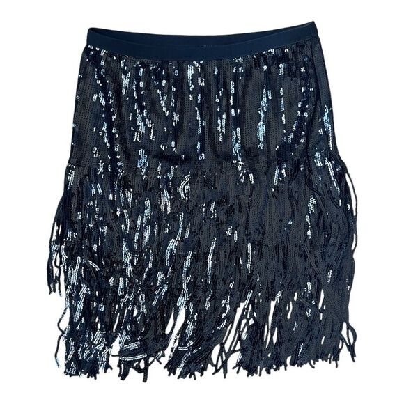 SETA Black Diamond Fringe Skirt Size M - Picture 2 of 8